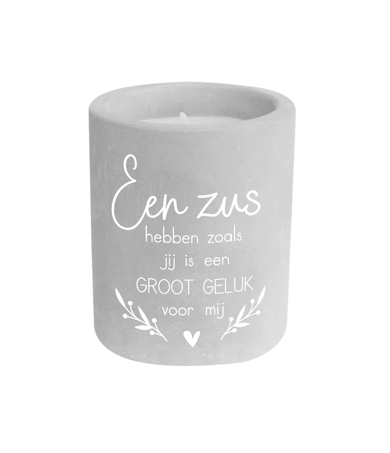 Graue Zementkerze Sister 8cm
