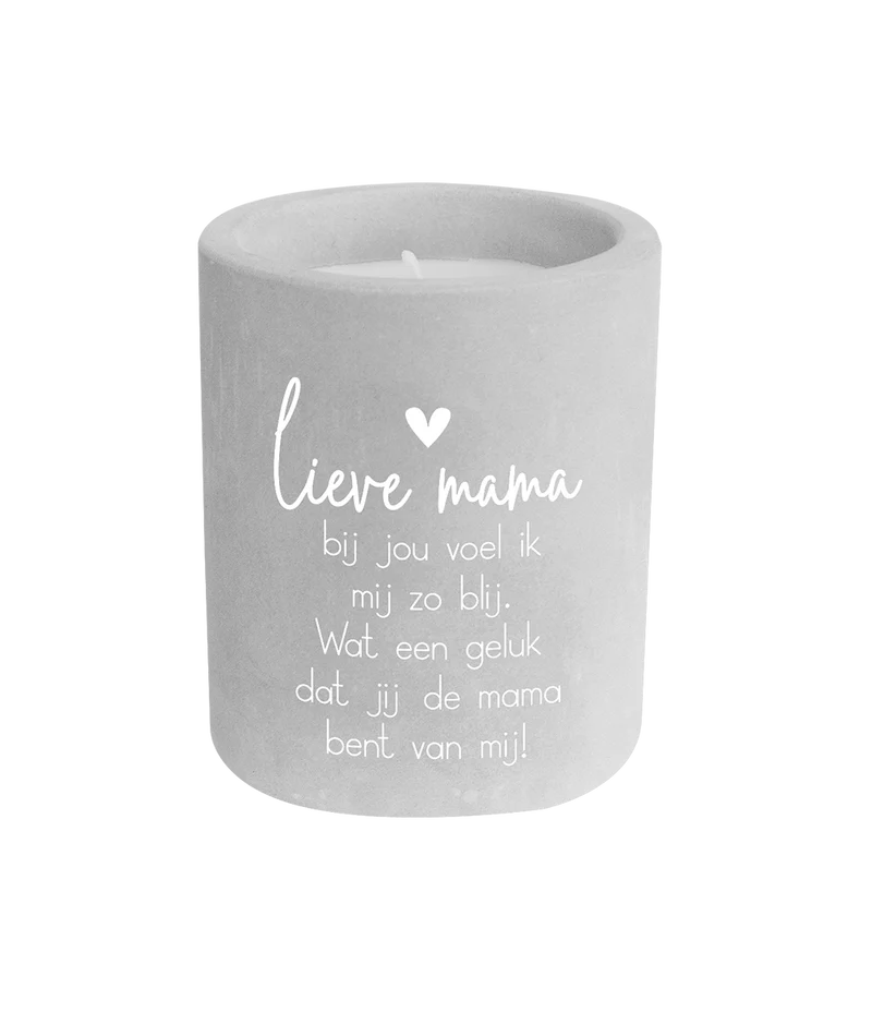 Graue Zement Kerze Mumie 8cm