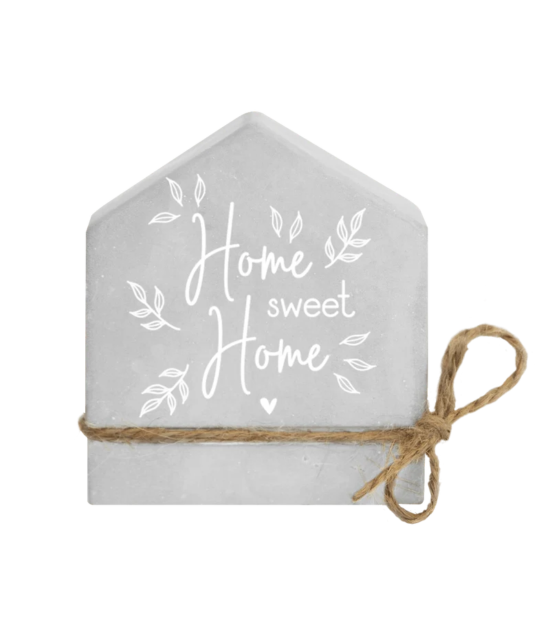 Graues Zementhaus Home Sweet Home 8cm