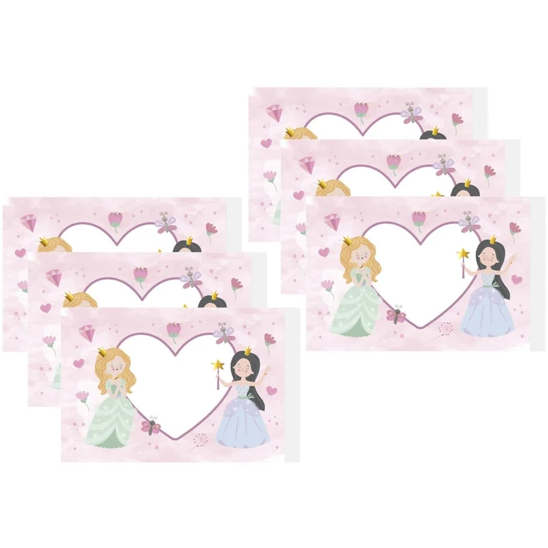 Prinzessinnen Aufkleber Bubble Blower 6pcs