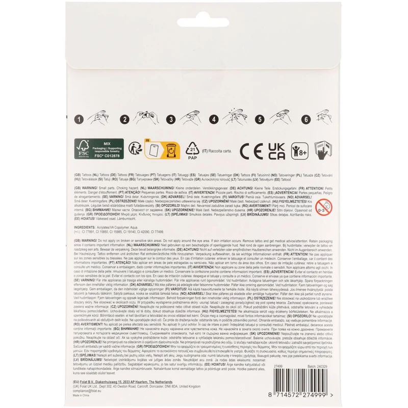 Prinzessinnen Fake Tattoos 25 Stk