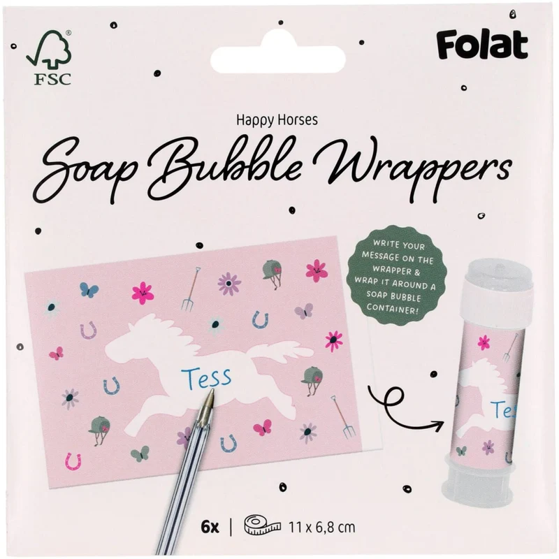 Pferd Aufkleber Bubble Blower 6pcs