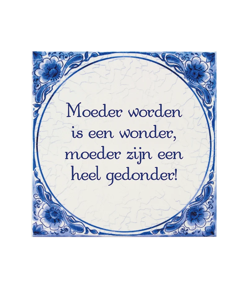 Delfter Blau Fliese Mutter werden 14,5cm