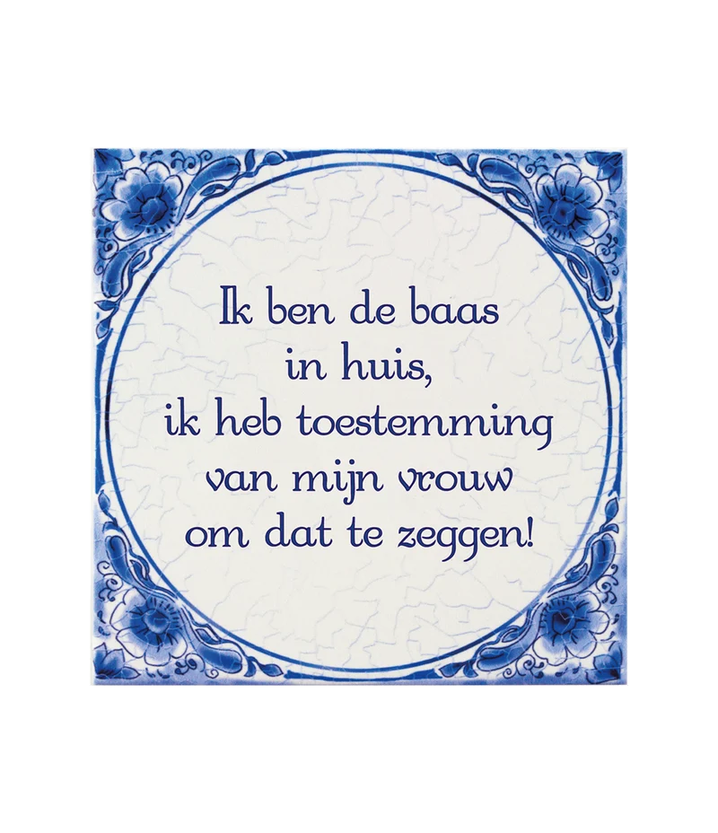 Delfter Blau Fliese Boss In House 14,5cm