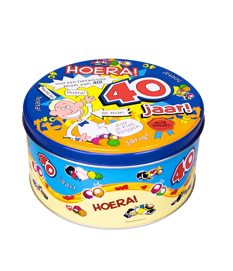 Bonbontrommel 40 Jahre Mann 14cm