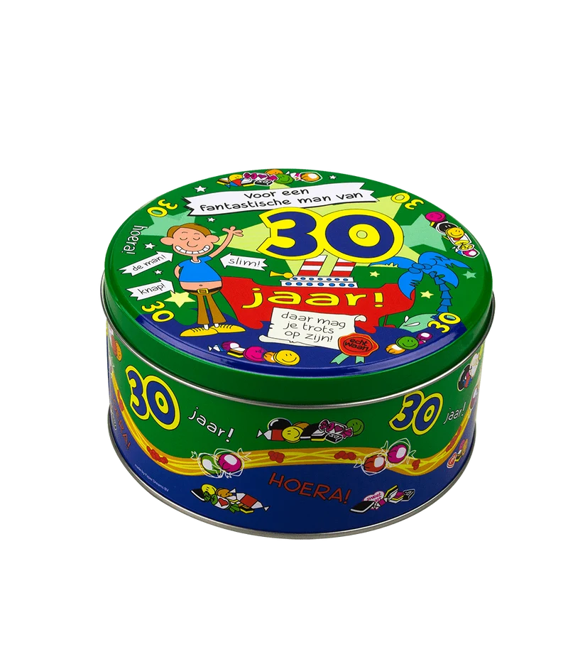 Bonbontrommel 30 Jahre Mann 14cm