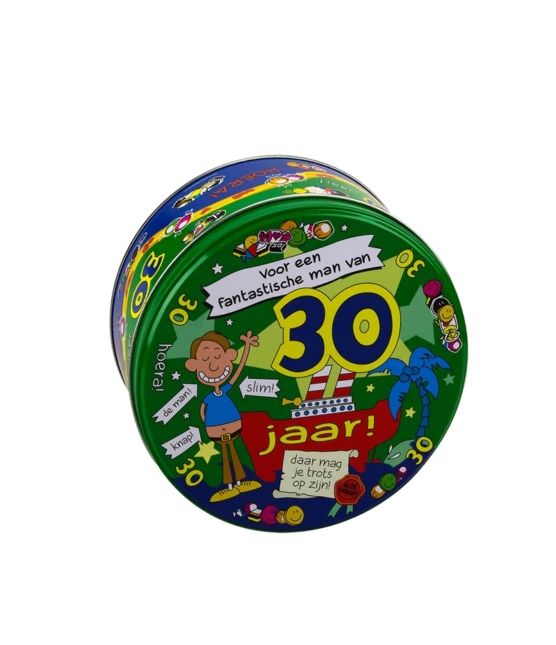 Bonbontrommel 30 Jahre Mann 14cm