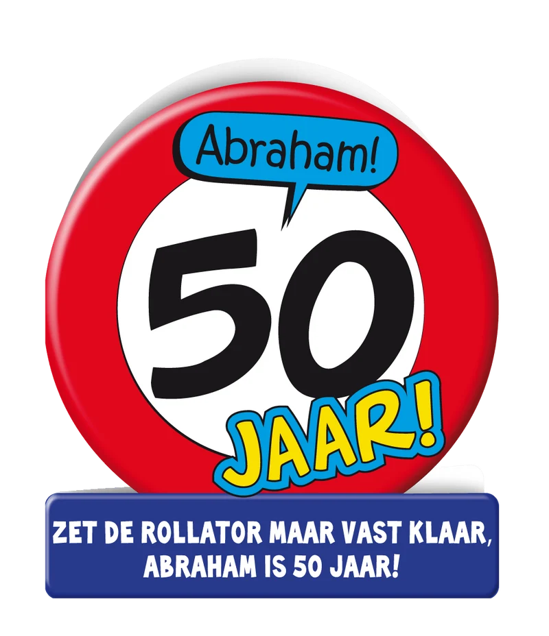 Geburtstagskarte Abraham Verkehrsschild 16,5cm