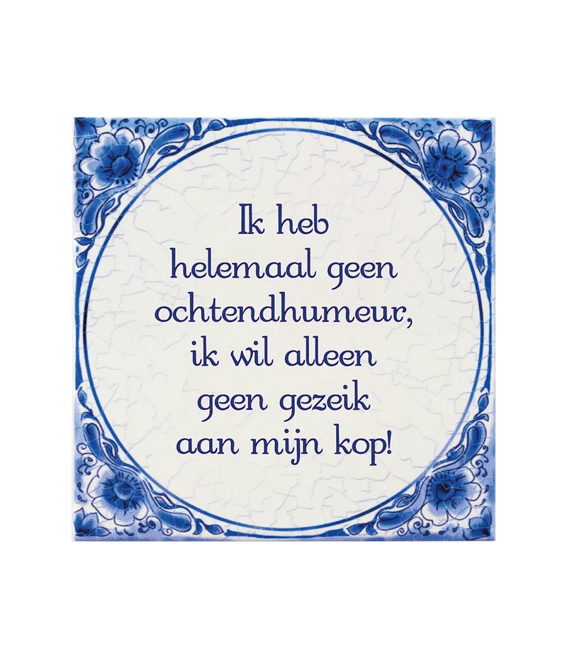 Delfter Blau Kachel Morgenhumor 14,5cm