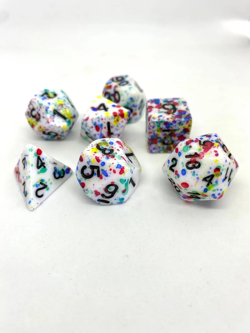 7-teiliges RPG Würfelset Mehrfarbig: Colourful