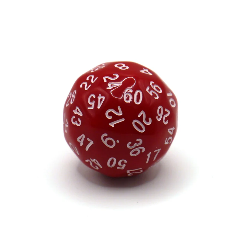D60 Würfel Rot/Weiß