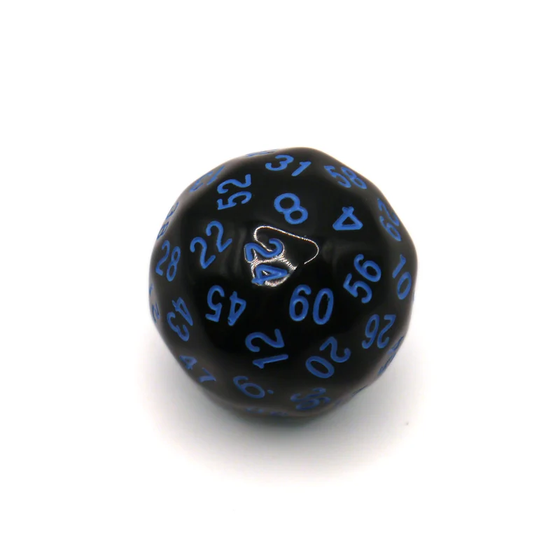 D60 Würfel Schwarz/Blau