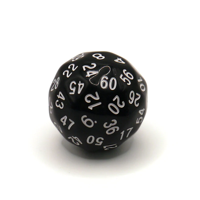 D60 Würfel Schwarz/Weiß
