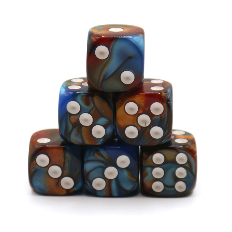 D6 Würfelset Rusty Blue
