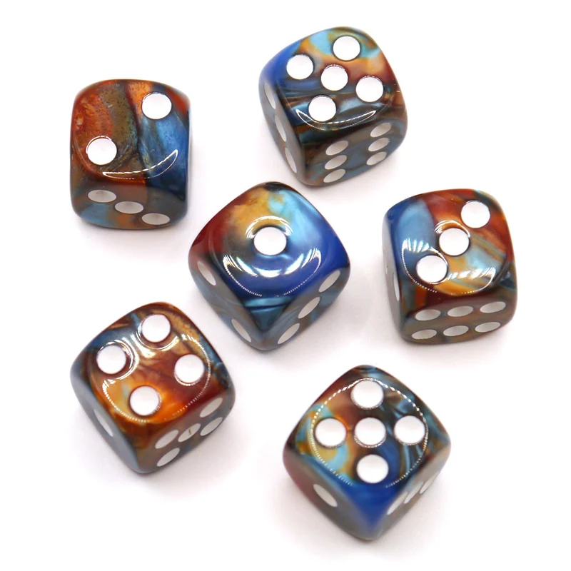 D6 Würfelset Rusty Blue