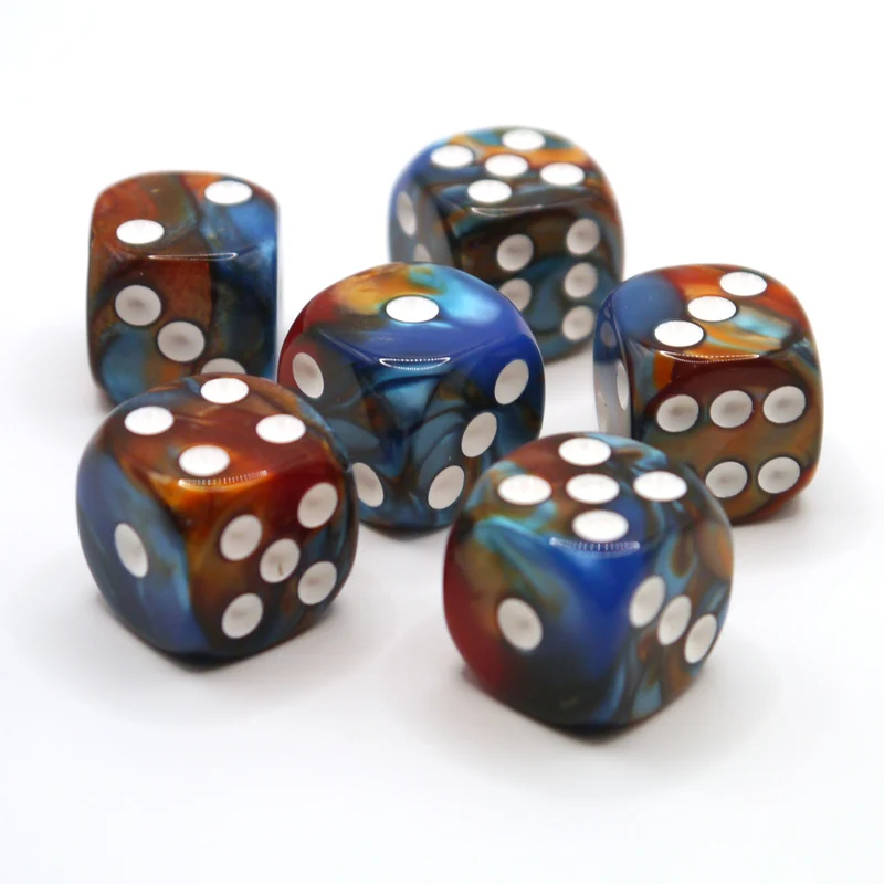 D6 Würfelset Rusty Blue