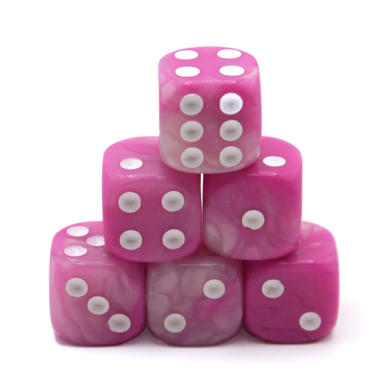 D6 Würfelset Two Toned: Pink/White