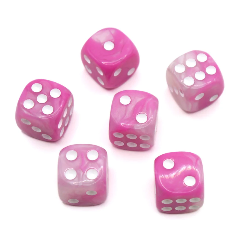 D6 Würfelset Two Toned: Pink/White