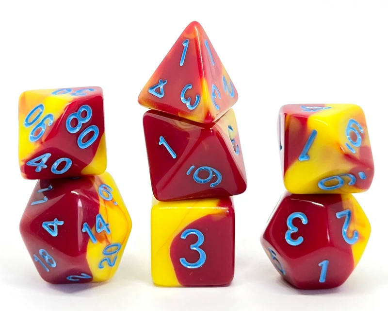 7-teiliges RPG Würfelset Mehrfarbig: Red Joker