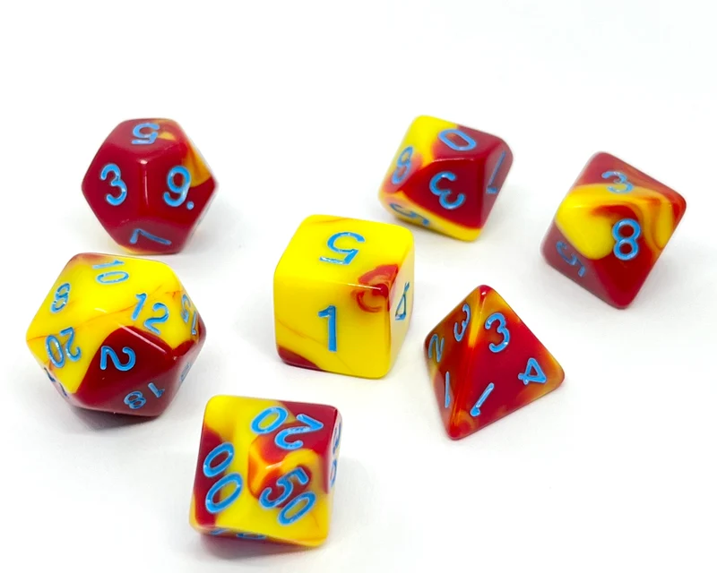 7-teiliges RPG Würfelset Mehrfarbig: Red Joker