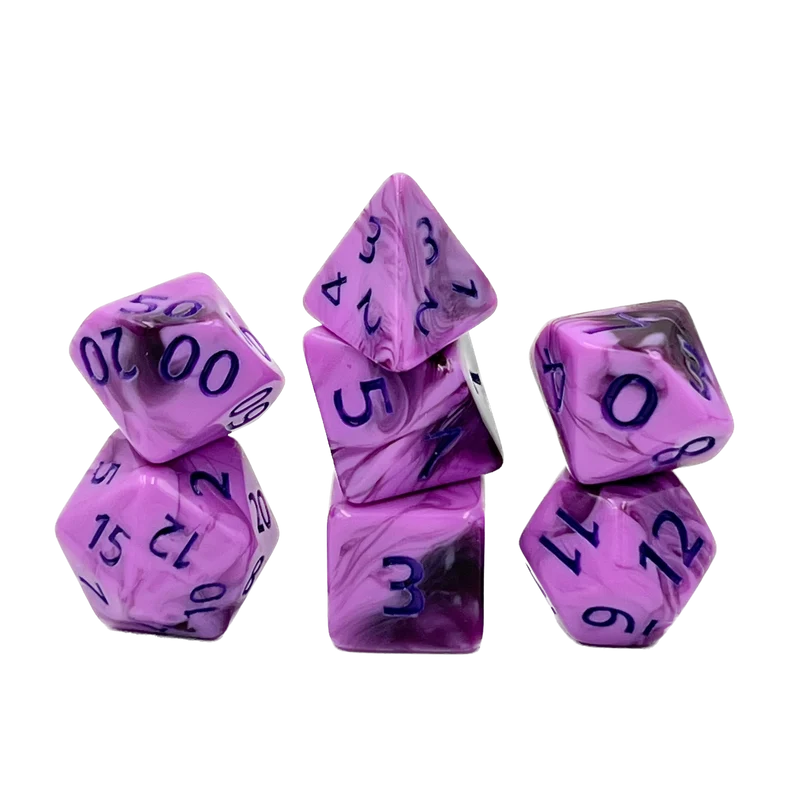 7-teiliges RPG Würfelset Mehrfarbig: Cherry Gum