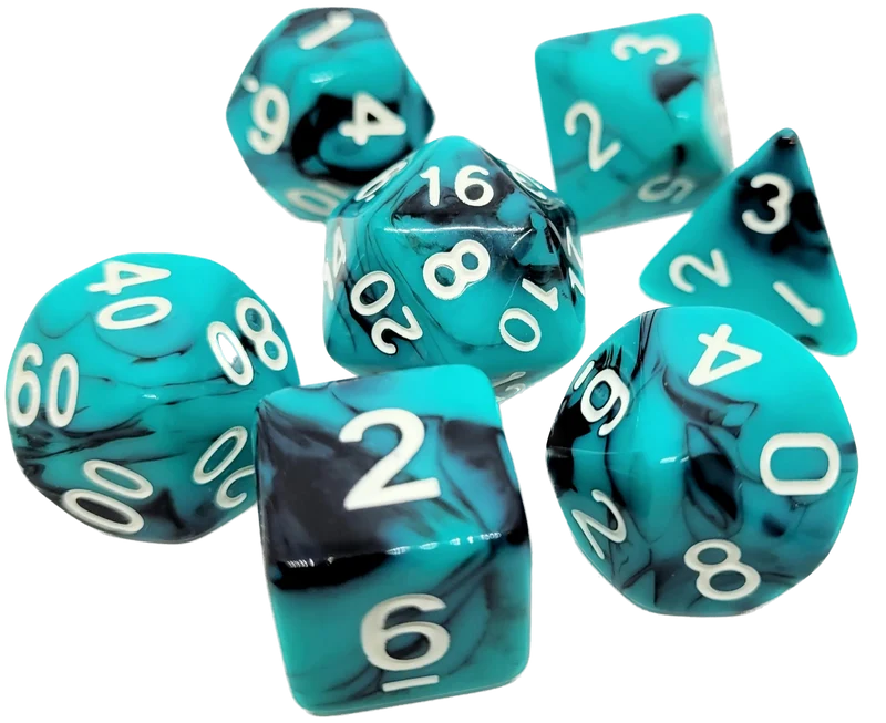 7-teiliges RPG Würfelset Mehrfarbig: Blue Panda