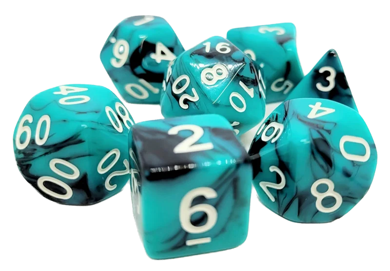 7-teiliges RPG Würfelset Mehrfarbig: Blue Panda