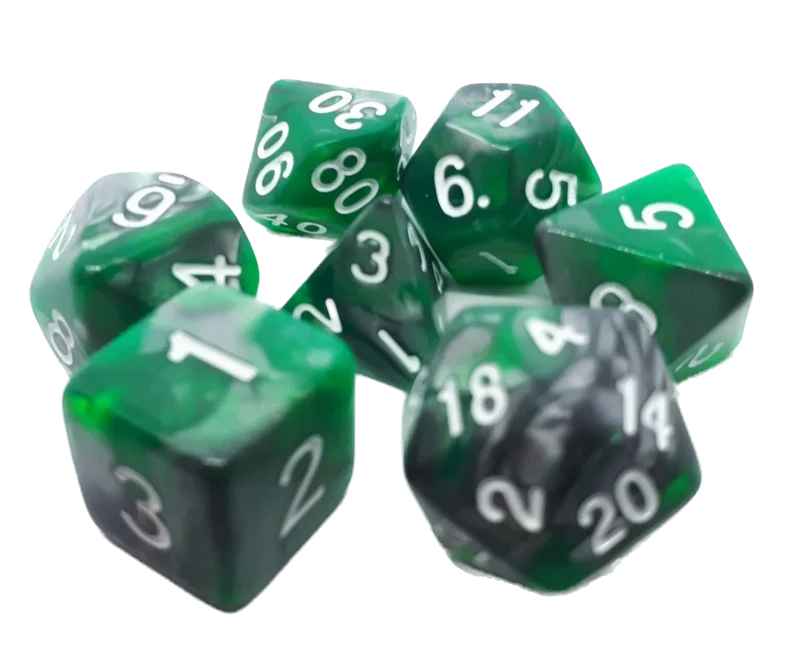 7-teiliges RPG Würfelset Mehrfarbig: Dragon Skin