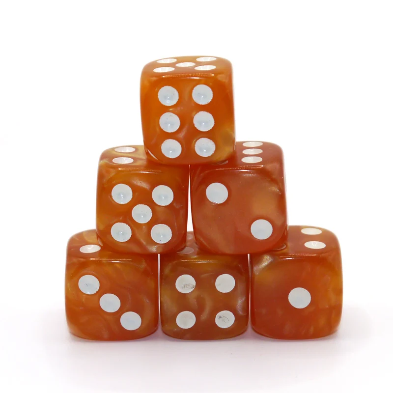 D6 Würfelset Pearl: Toffee