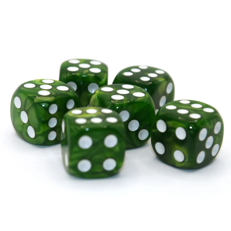 D6 Würfelset Pearl: Green