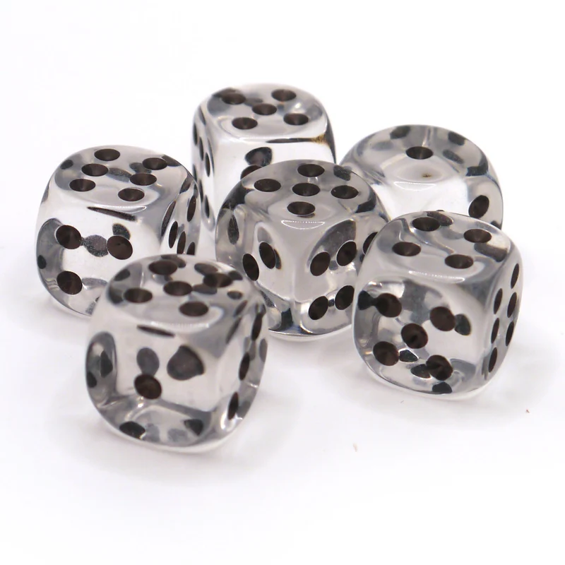 D6 Würfelset Transparent: Crystal