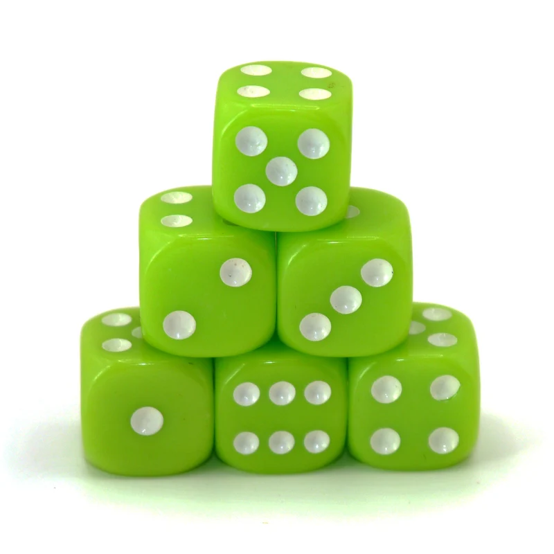 D6 Würfelset Opaque: Pastell Green