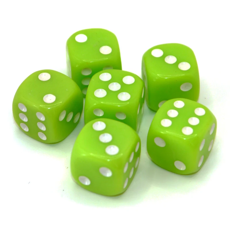 D6 Würfelset Opaque: Pastell Green