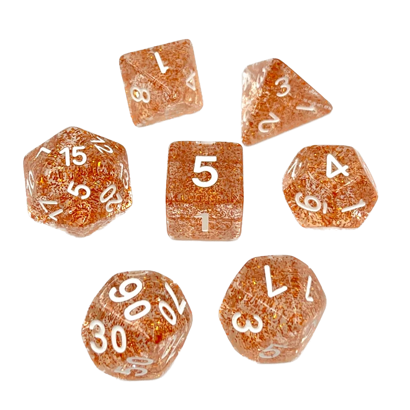 7-teiliges RPG Würfelset Confetti: Red