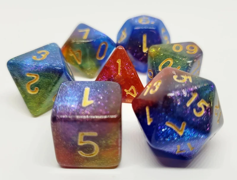 7-teiliges RPG Würfelset Galaxy: Circus