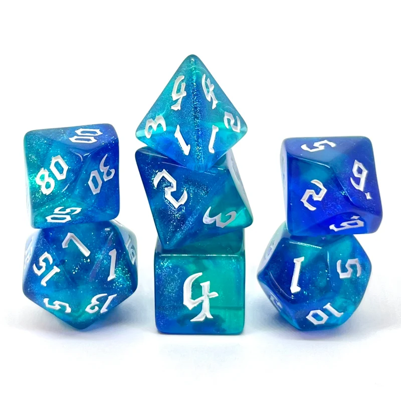 7-teiliges RPG Würfelset Galaxy: Saphire