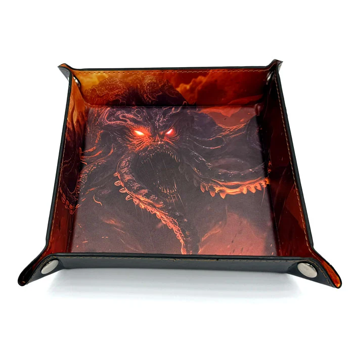 Würfelschale Cthulhu rot-orange