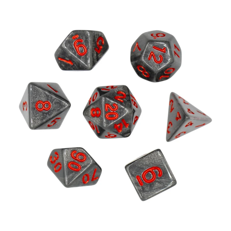 7-teiliges RPG Würfelset Galaxy: Graphite
