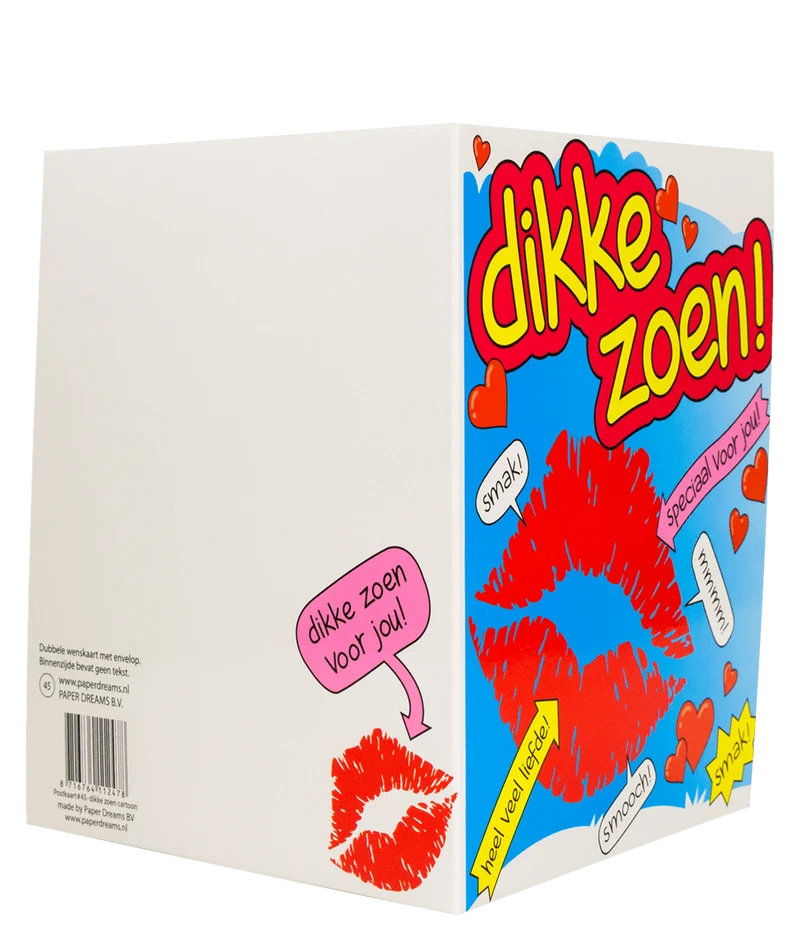 Grußkarte Dicker Kuss 16,5cm
