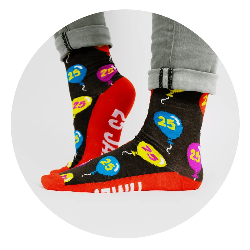 Lustige Socken 25 Jahre 1 Paar