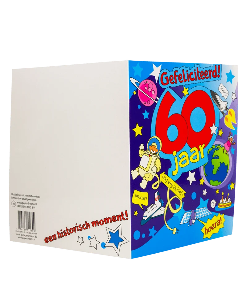 Geburtstagskarte 60 Jahre Cartoon 16,5cm