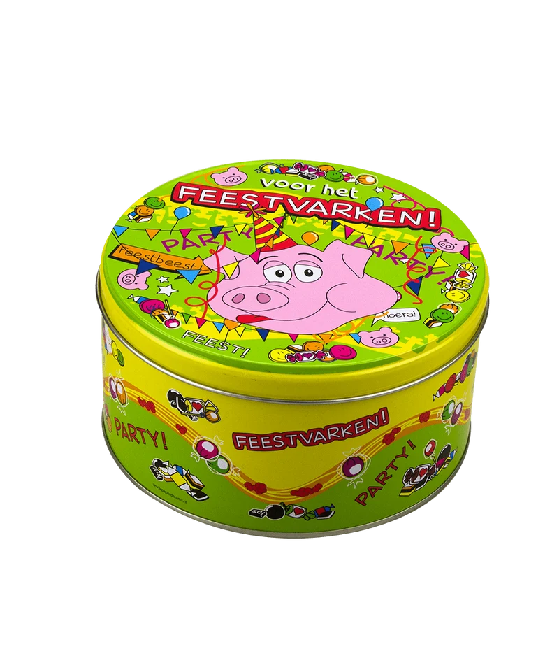 Bonbontrommel Party Schwein 14cm