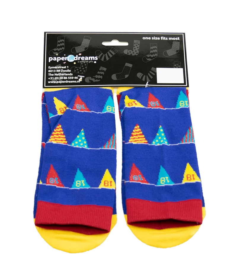 Lustige Socken 18 Jahre Flaggen 1 Paar