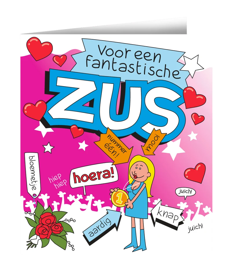 Grußkarte Schwester 16,5 cm