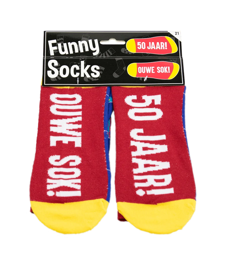 Lustige Socken 50 Jahre Flaggen 1 Paar