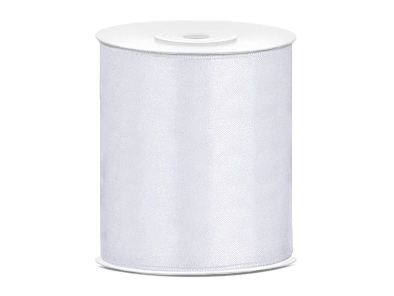 Satinband Weiß 100mm 25m