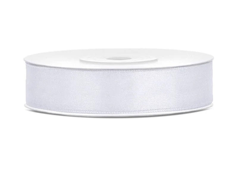 Satinband Weiß 12mm 25m