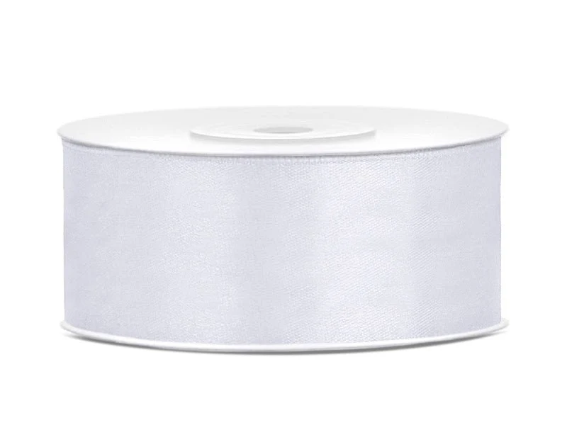Satinband Weiß 25mm 25m