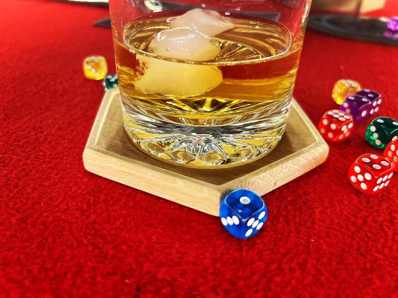 Oak Hex Coaster – Custom Engraving