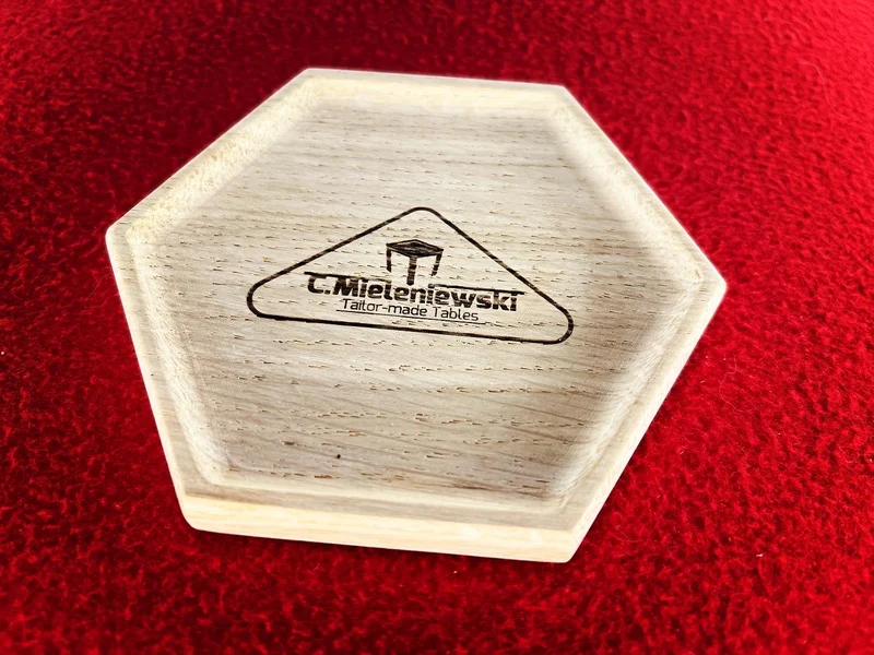 Oak Hex Coaster – Custom Engraving